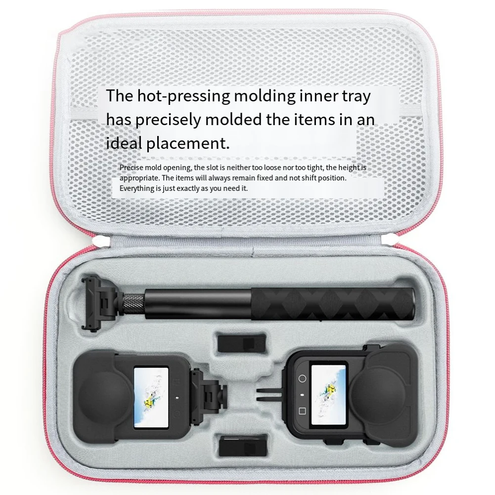 For DJI Osmo360 EVA storage bag medium size protective hard shell case multiple compartments camera gear organizer