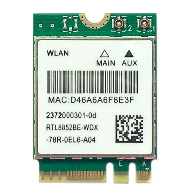 Realtek RTL8852BE Network Card WiFi 6 1800Mbps BT 5.0 Dual Band Wireless Wi-Fi Adapter 802.11ac/ax 2.4G/5Ghz MU-MIMO For Win 10