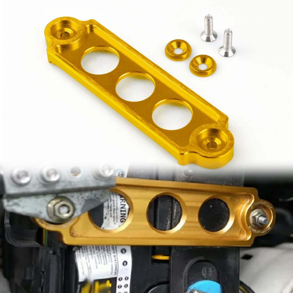For Honda Civic EK EG 2002‑2005 Universal Aluminum Alloy Battery Fasten Bracket Holder Tie Down Brace Engine Bay Auto Parts
