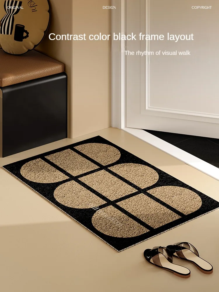 High-grade Simple Entrance Door Mat Anti-slip Dust Removal Soil Rubbing Can Be Cut Mat Modern Living Home Fade Resistant