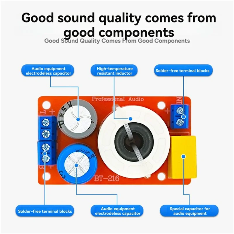 Y45A-80W オーディオスピーカークロスオーバー高低双方向オーディオクロスオーバーホームスピーカーフィルターセンターブックシェルフスピーカー用