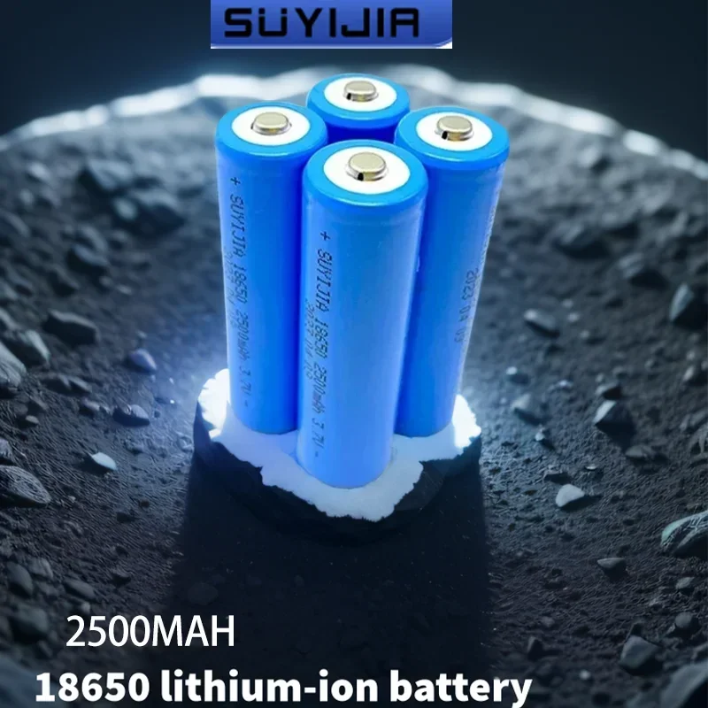 1-10pcs 3.7V 2500mah pointed rechargeable lithium-ion battery 18650 power battery 20A discharge suitable flashlight LED lights