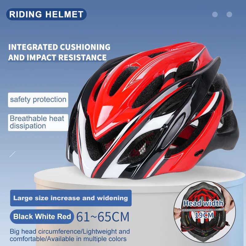 Horntour Großer Kopfumfang 65 cm Fahrradhelm Reiten Licht Racing Straße Fahrradhelm Männer Frauen Outdoor Bicicleta Helm – Detail 19
