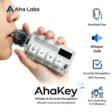 Clavier AI AhaKey-X1 Vibecoding pour Claude Cursor Codex avec écran LCD, interrupteur RGB, reconnaissance vocale externe pour saisie vocale