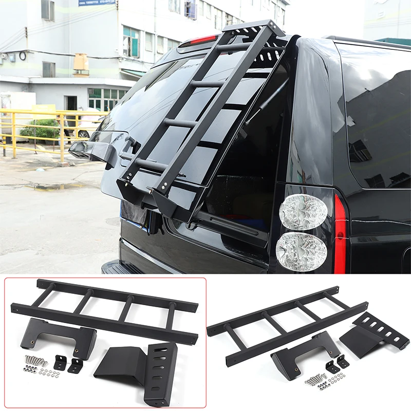 Aluminum  Black For 2004-2016 Land Rover Discovery 3 LR3 Discovery 4 LR4 Car Rear Tail Door Ladder Climbing Exterior Accessories