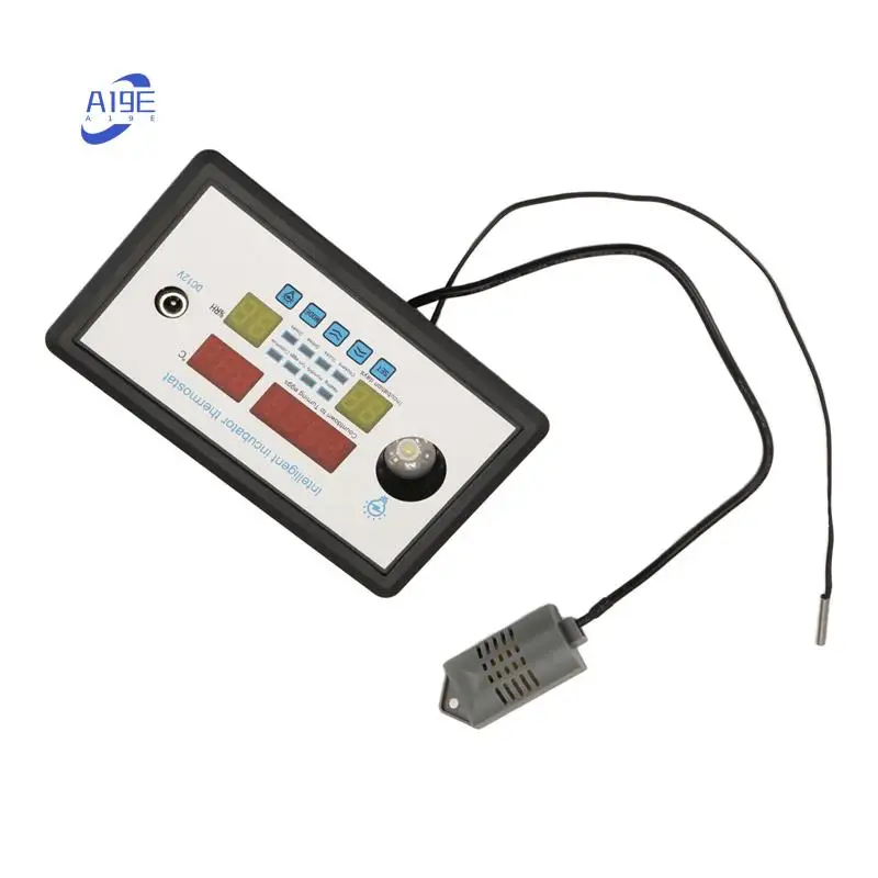 Termostato inteligente A19E-ZFX-W9002, incubadora Digital con Control de temperatura y humedad, giro automático de huevos 360, 12V