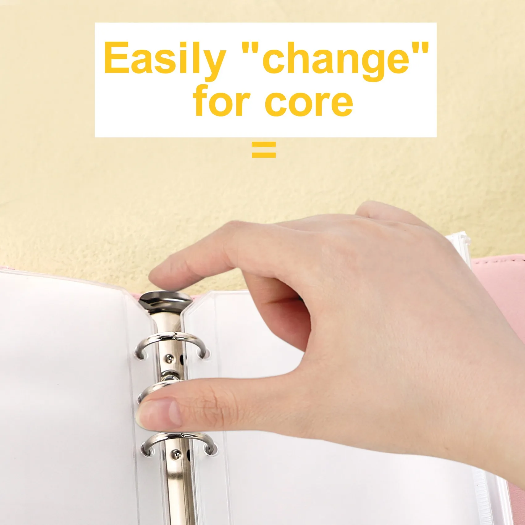 GW-14 바인더 가방 A6 가죽 바인더 커버 포함, 현금 봉투가 포함된 6링 예산 바인더, 돈 절약 바인더