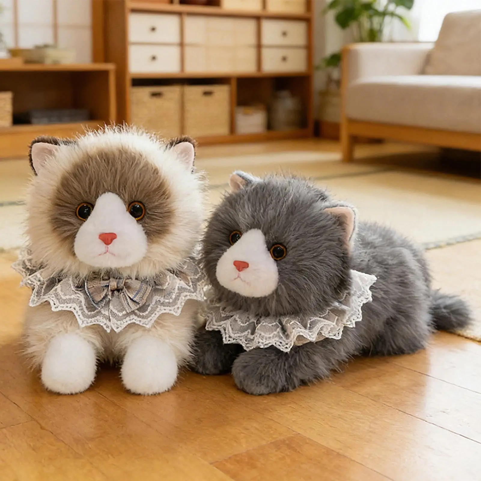 

Cat Stuffed Animal 30cm Soft Doll Throw Pillows Stuffed Cat Plush For Kids For Home Office Dorm Car Sofa Living Room Bedroom
