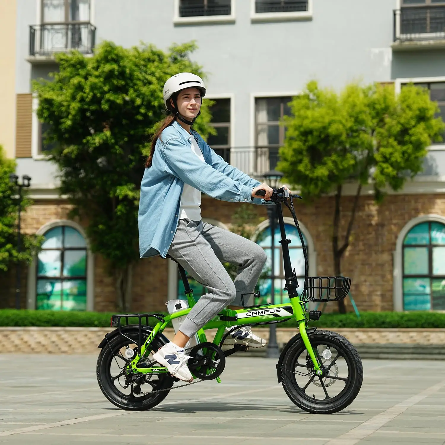 Super Light Folding Electric Bike for Teen & Adult, 49lbs 40 Mile Range 20MPH 7-Speed All Terrain, UL 2849 Certified, Customized