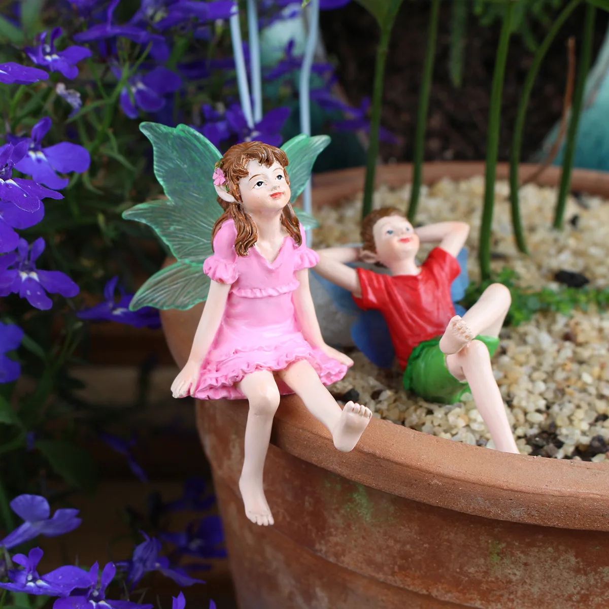 Glowing Fairy Wing Garden Decor- Stargazing Fairy Statue, Magical for Balcony & Yard