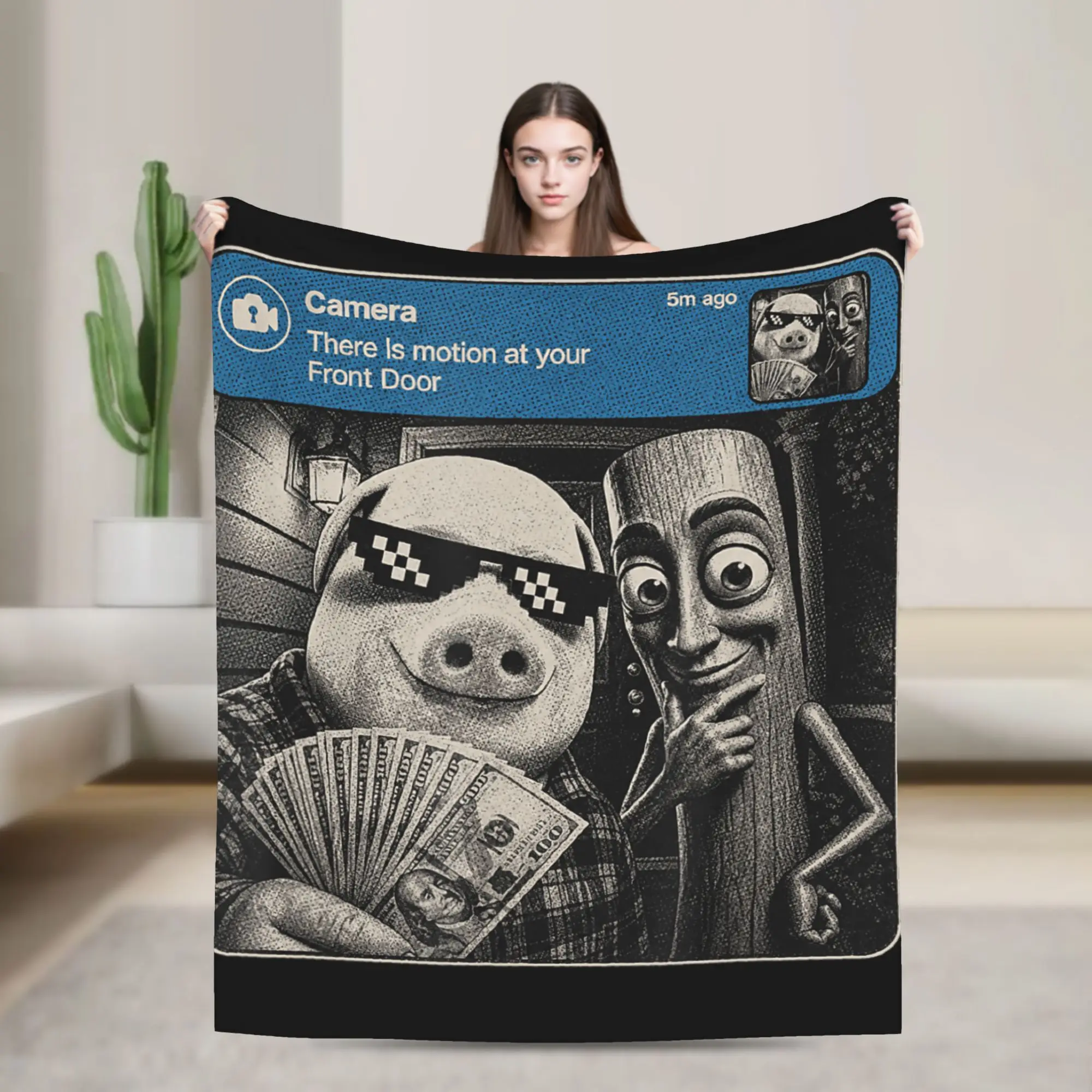 John Pork Triple T Sahur is Calling Back to School Flannel Blankets Winter  Warm Soft Throw Blanket Bed Bedspread Sofa Bed Cover