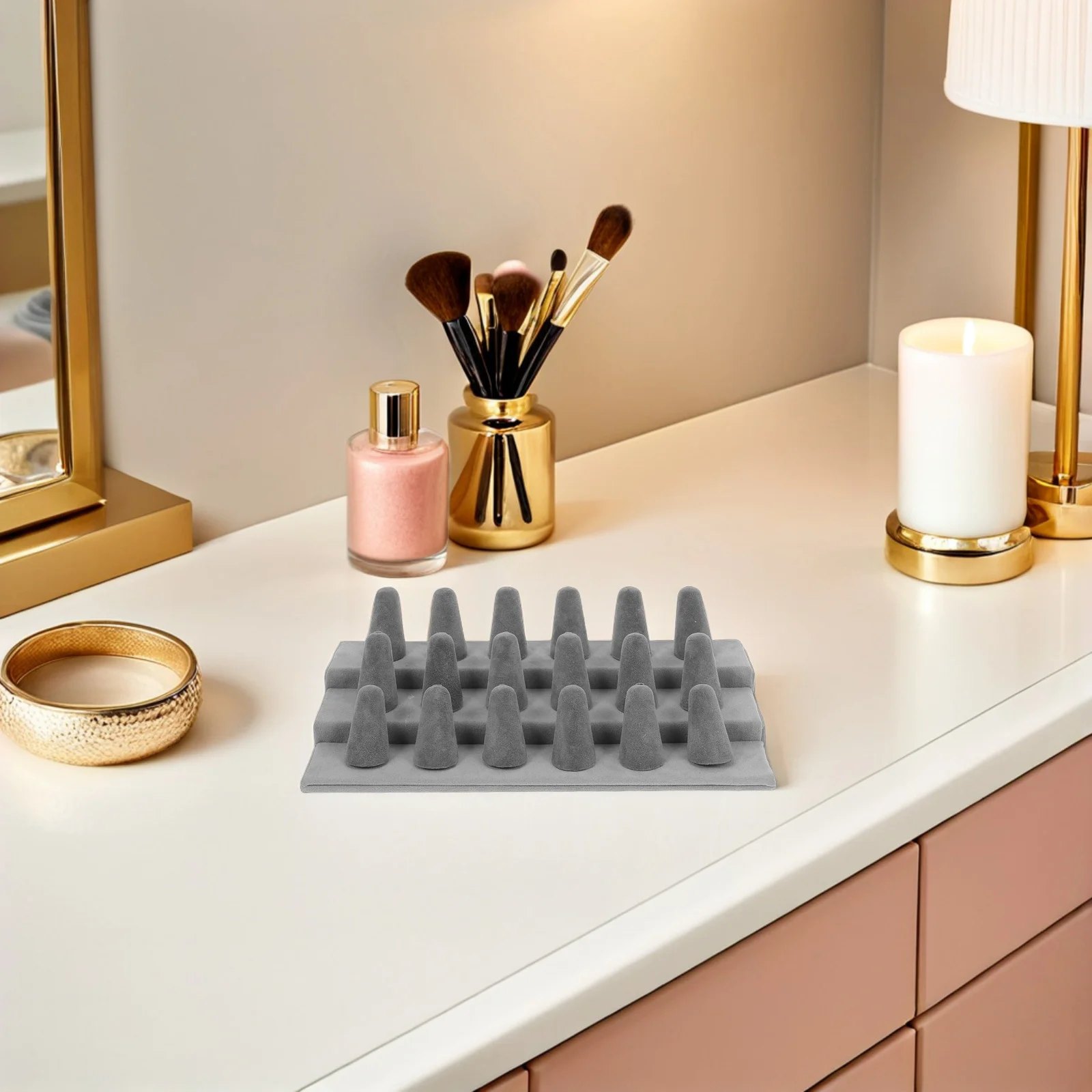 18 Ring Organizer 3 Tier Jewelry Storage Display Box Counter Showcase Home Retail Jewelry Box for Rings Jewellery Stand