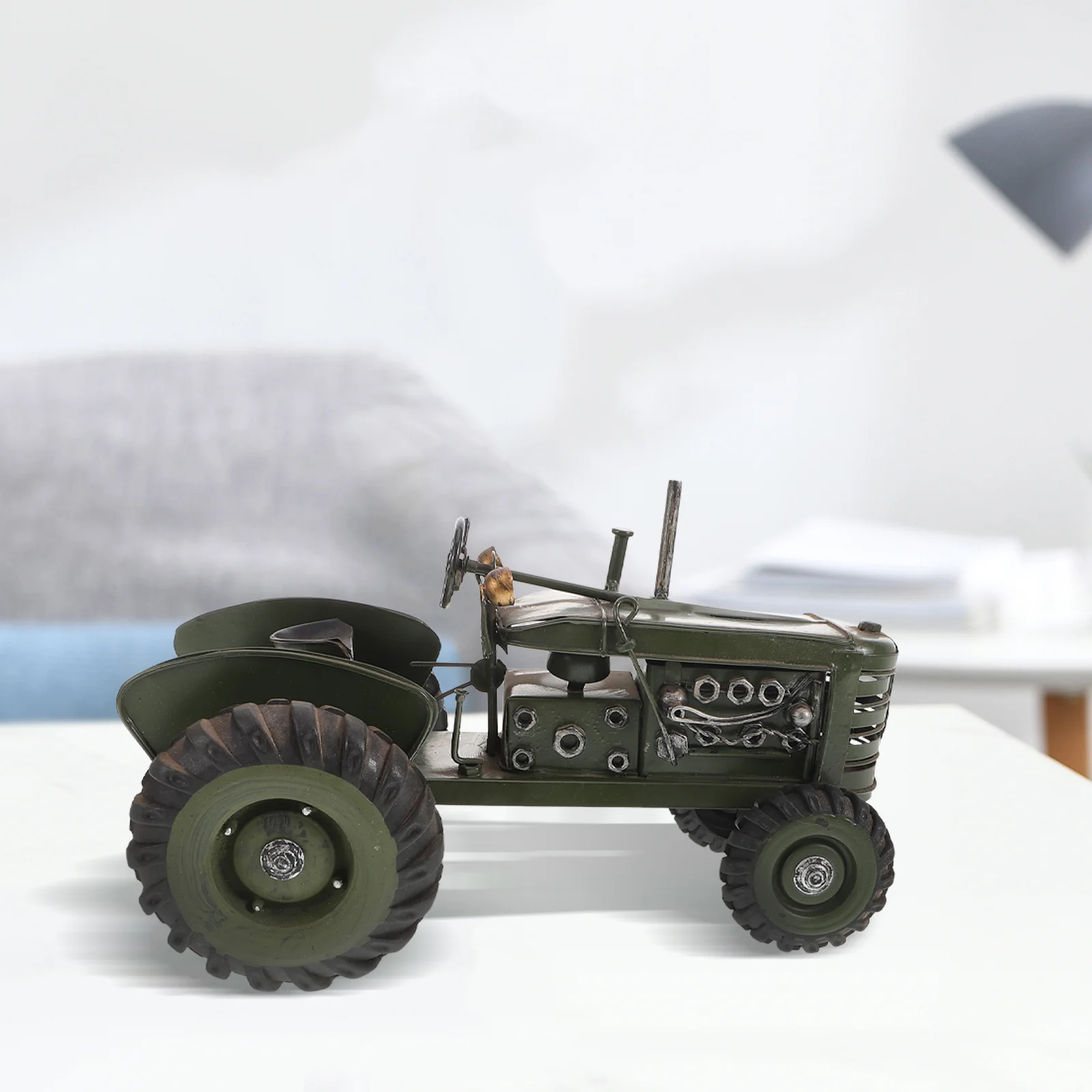 

Retro Tractor Decoration Simulation Model Small Adornment Decorate Crafts Home Truck Iron Statue Toddler