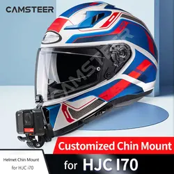 CamSteer HJC i70 Helmet Custom Aluminium Chin Mount for GoPro Hero 9 10 11 12 Insta360 X4 X3 Ace pro DJI Action 5pro 4 3 Camera