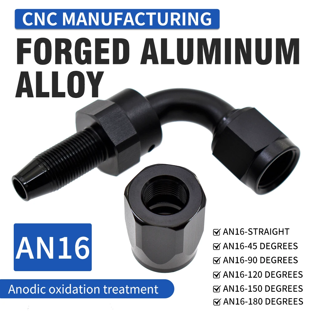 

Universal Type Oil Pipe Fitting Wire Braided Oil Tube Adapter Engine Oil Radiator Interface AN16 Straight 0°45° 90°120° 150°180°