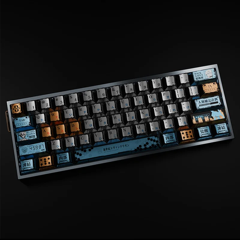 Ayanami Rei Keycap Cherry Profile PBT Dye Subbed Pearl Paint keycap for mx keyboard 87 104 made68 ev63 wooting 60he rs6