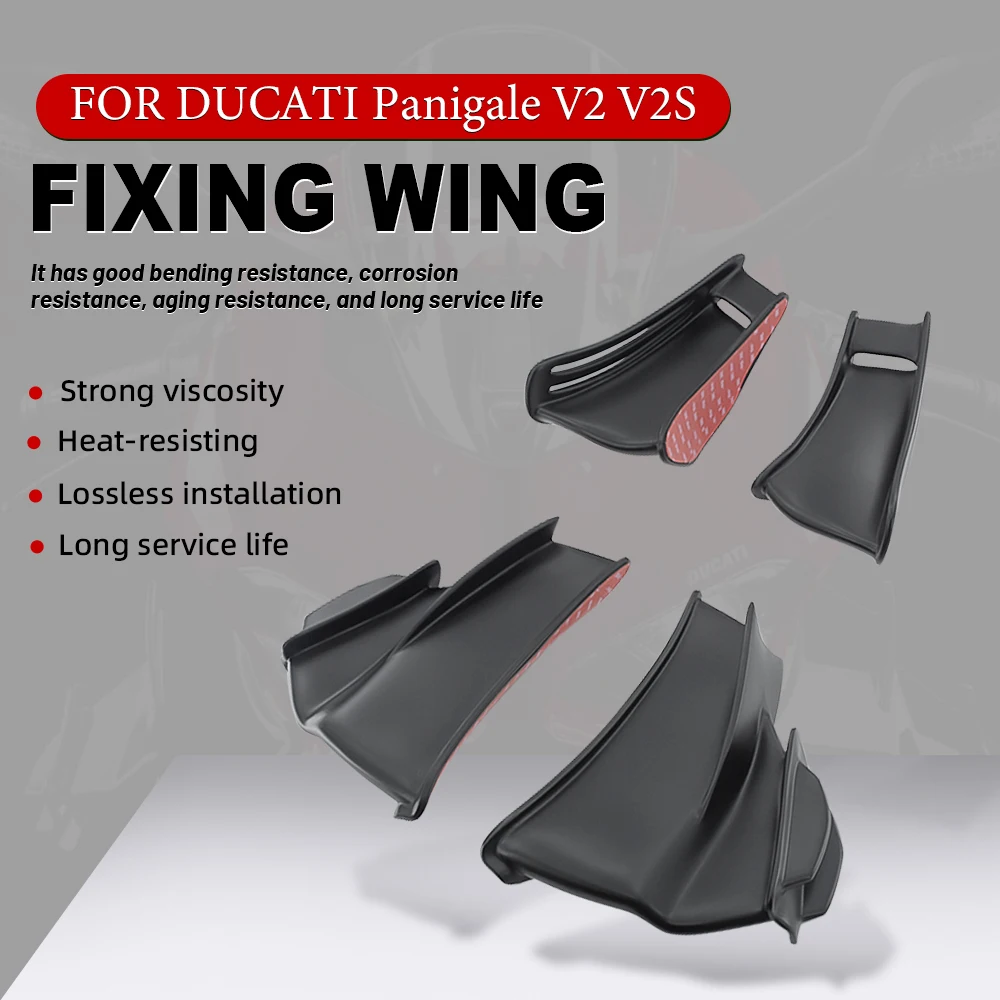 

Suitable for DUCATI Panigale V2 V2S 2020-2023 2022 Motorcycle High Quality Fixed Wing and Pneumatic Wing Kit Side Wing Cover