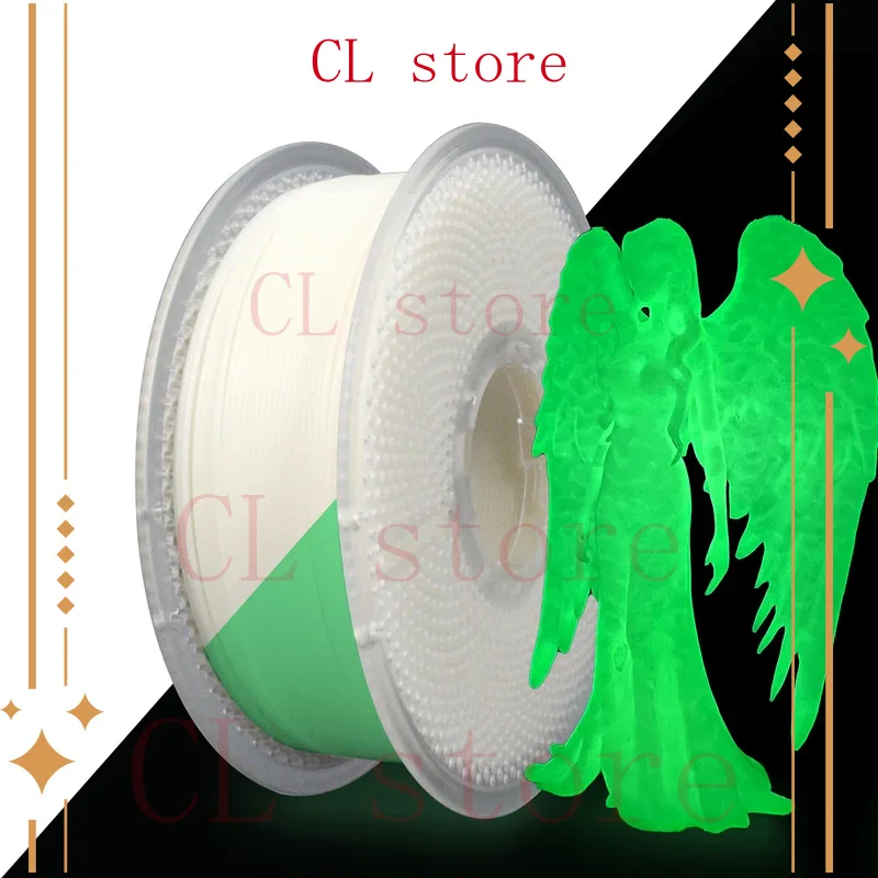 

PLA F Светящаяся зеленая нить в темноте, нить PLA F для 3D-печати, точность размеров 1,75 мм +/- 0,02 мм, шпуля 1 кг