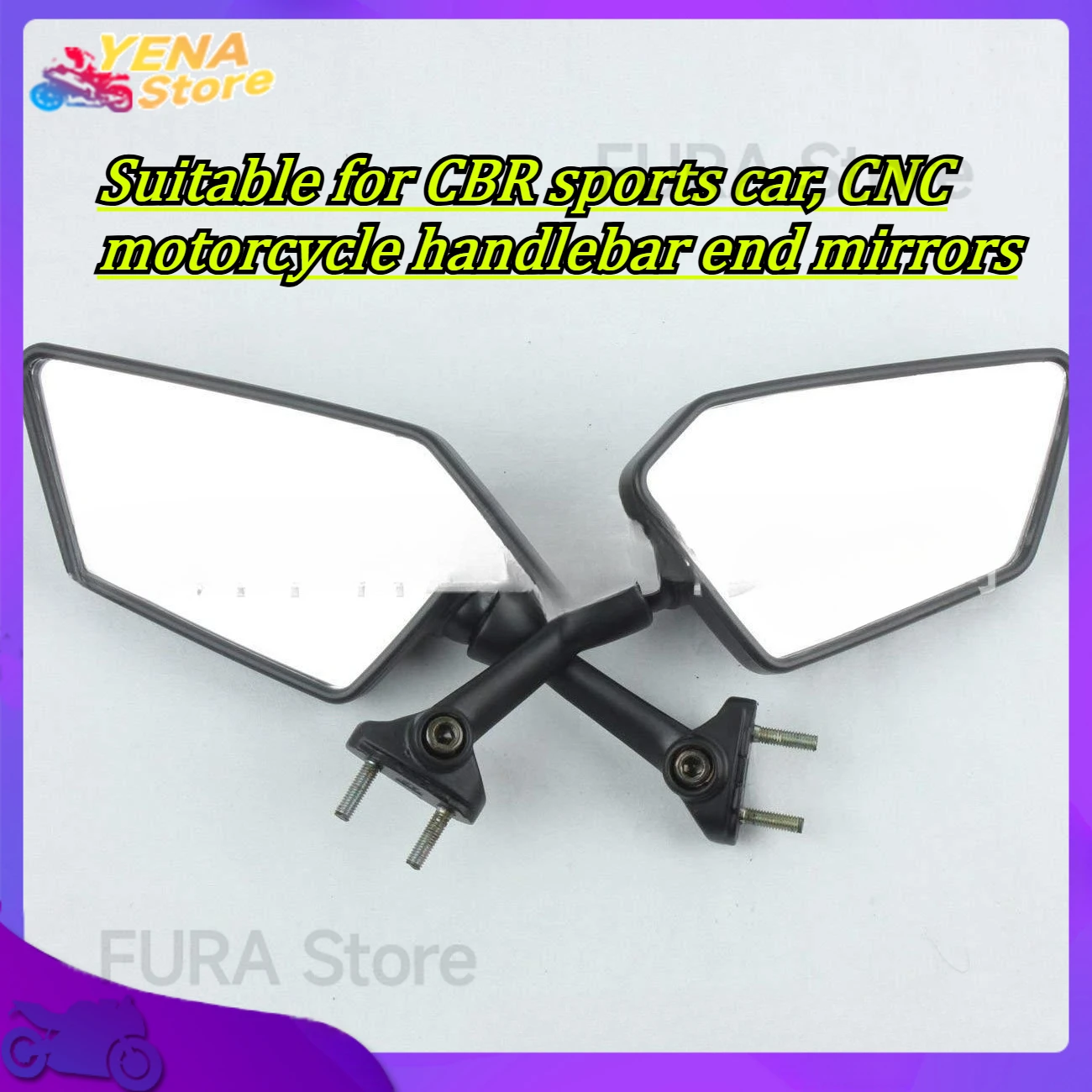 

Suitable for CBR sports car, CNC motorcycle handlebar end mirrors, retro handlebar tail end, rearview mirrors