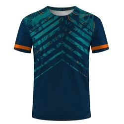 Casual Men Women Short-sleeved Badminton T-Shirt Table Tennis Clothing Competition Training Quick-drying Sportswear Male Tops