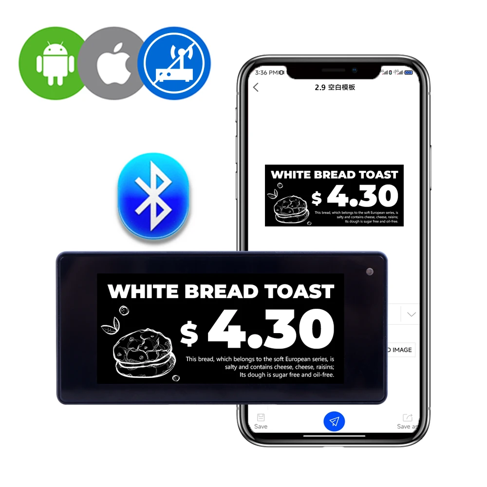 

E Ink Display Color Digital Led Name Tag 5.8Inch Electronic Esl Shelf Labels Rfid Smart Ble Label