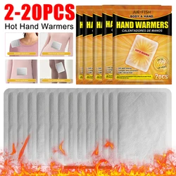 2-20pcs Disposable Hand Warmer Value Pack Warming Patch Warm Body Patch  Self-heating Cold-proof Warming Abdomen Outdoor Supplie