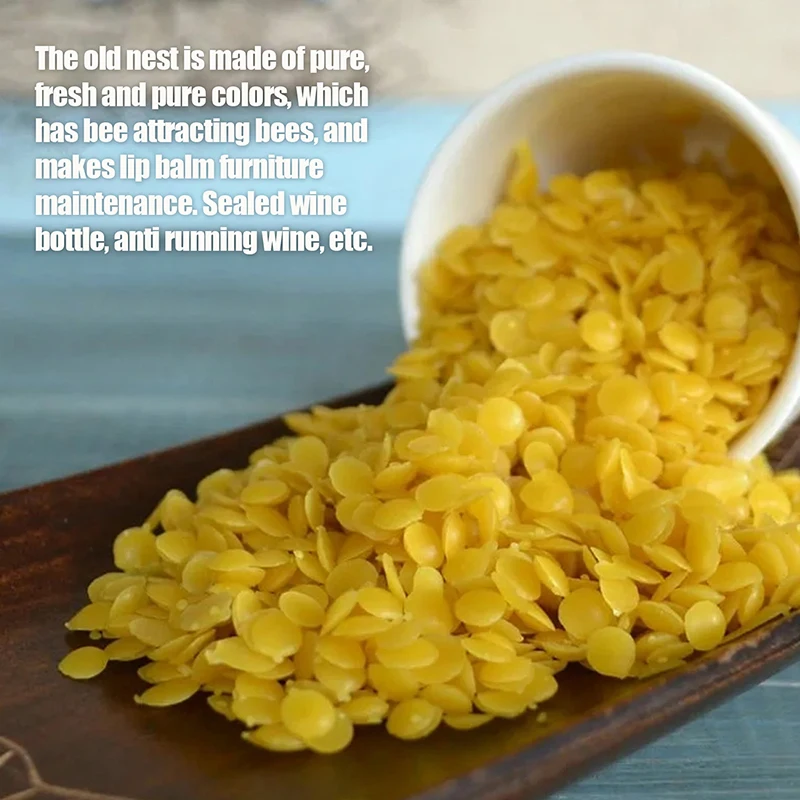 100% Filtered Beeswax Pastilles Pellets Granules Cosmetic Grade Making Supplies for Candle, Lip Balm, Cream, Lotion and so on