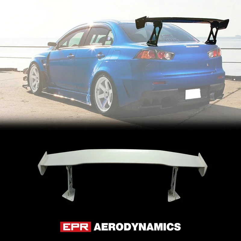 For MITSUBISHI EVO 10 VAR Style FRP Fiber Glass Unpainted Rear GT Spoiler Wing Exterior Body Kits Car Accessories