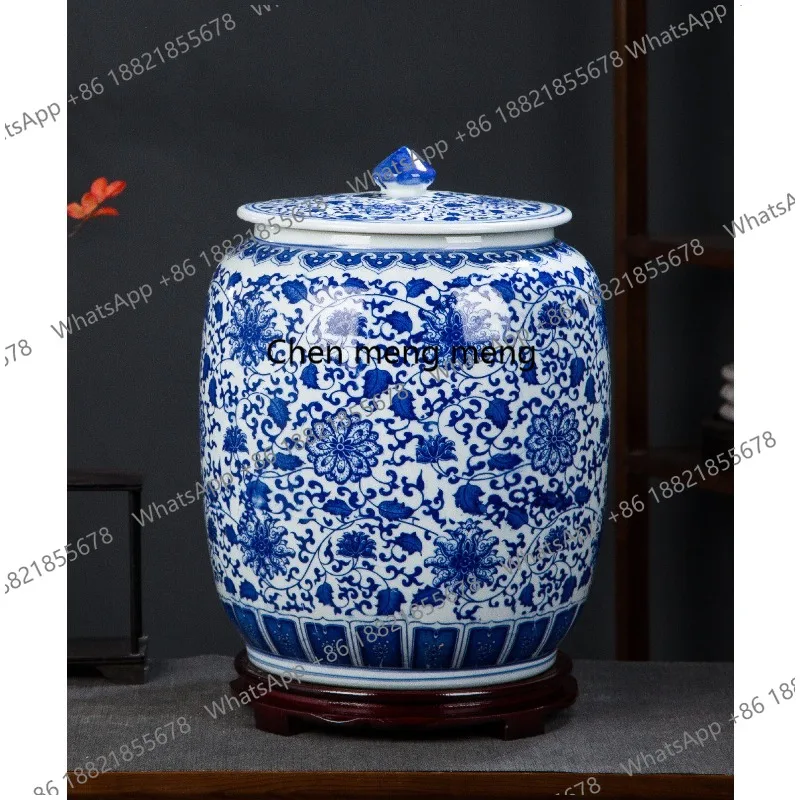 Ceramic rice cylinder, rice barrel, oil cylinder, moisture-proof seal, tea storage tank with lid, household