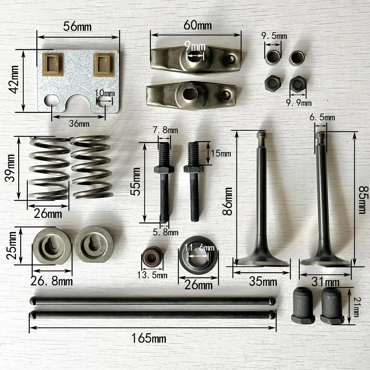 Valve Rocker Arm Push Rod Support Guide Plate Stud Seal Kit Fit For Honda GX390 188F Generator Engine Motor