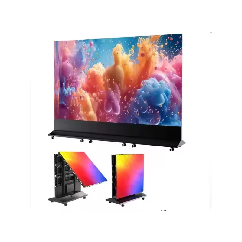 P2 P2.5 P3 Ultra Slim Mirror LED Poster Screen High Definition Trifold Foldable Panel for Bar Indoor High-end Commercial Adverti view 4