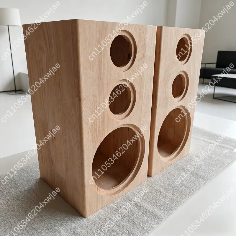 8 Inch 3-way Wooden Bookshelf Speakers, Dual-way HIFI Audio, Living Room Advanced Design Wooden Speakers