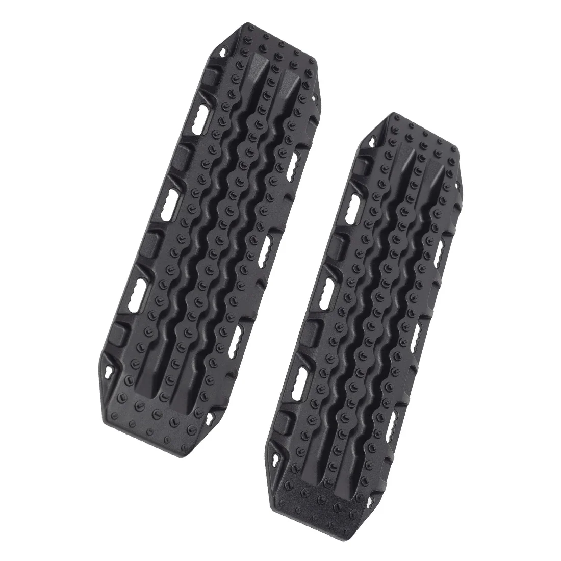 2Pcs Sand Ladder Recovery Ramp Board Escape Board for 1/10 RC Crawler Car Axial SCX10 TRX4 Upgrade Parts,Black