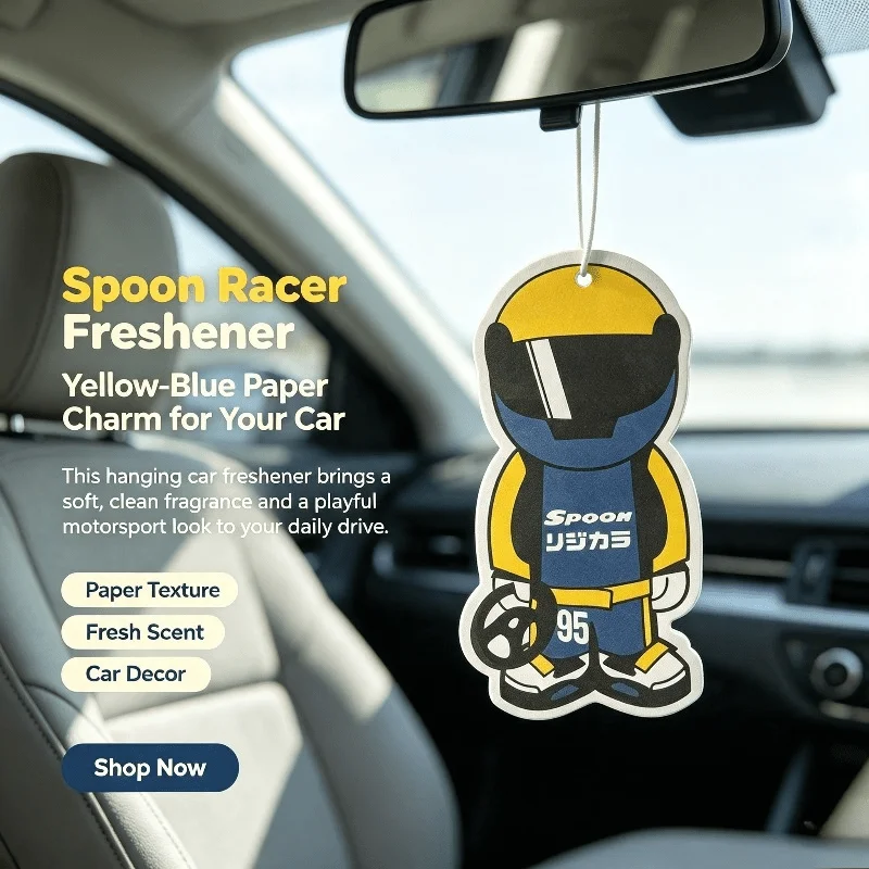 Car Air Freshener Spoon Racer Figure Hanging Scent Card for Car Rearview Mirror Decor Ornament Gift