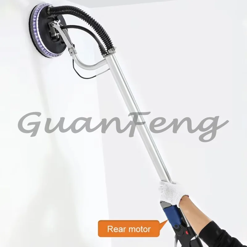 Telescopic long pole wall sander 710W 220V, 1.6m electric drywall grinding and polishing machine