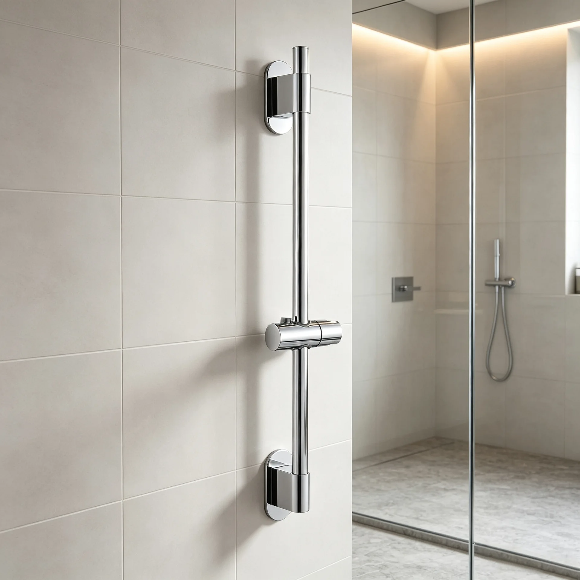 Modern Simple Punch-Free Adjustable Shower Slide Bar, Nail-Free Shower Bracket Holder for Household Bathroom
