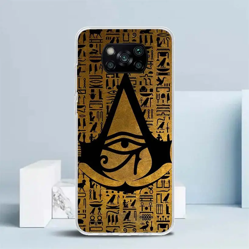 Sacred Eye of Horus Egypt Fresco Soft Cover for Xiaomi Poco X5 Pro X4 Gt X3 Nfc M5S Print Phone Case M4 M3 M2 F3 F2 F1 Mi Note 1