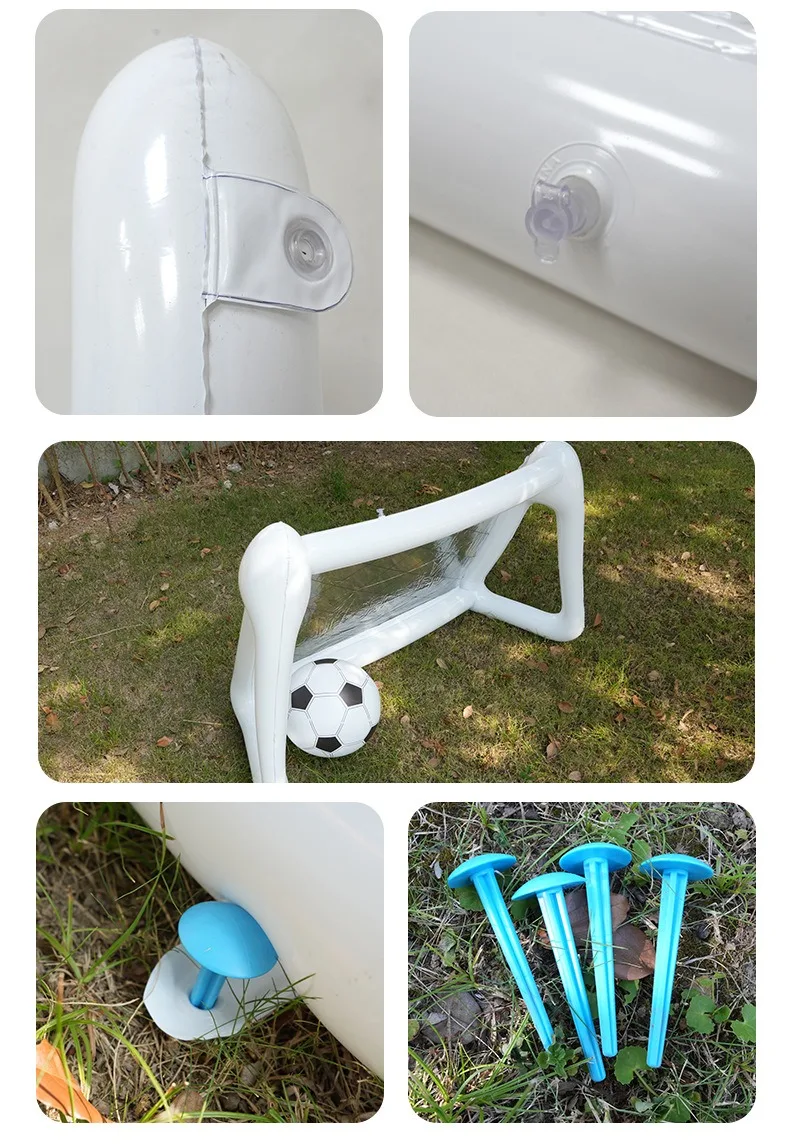 مجموعة إطار باب كرة القدم القابل للنفخ، إطار باب كرة قدم صغير محمول، باب كرة قدم تفاعلي خارجي مع شبكة