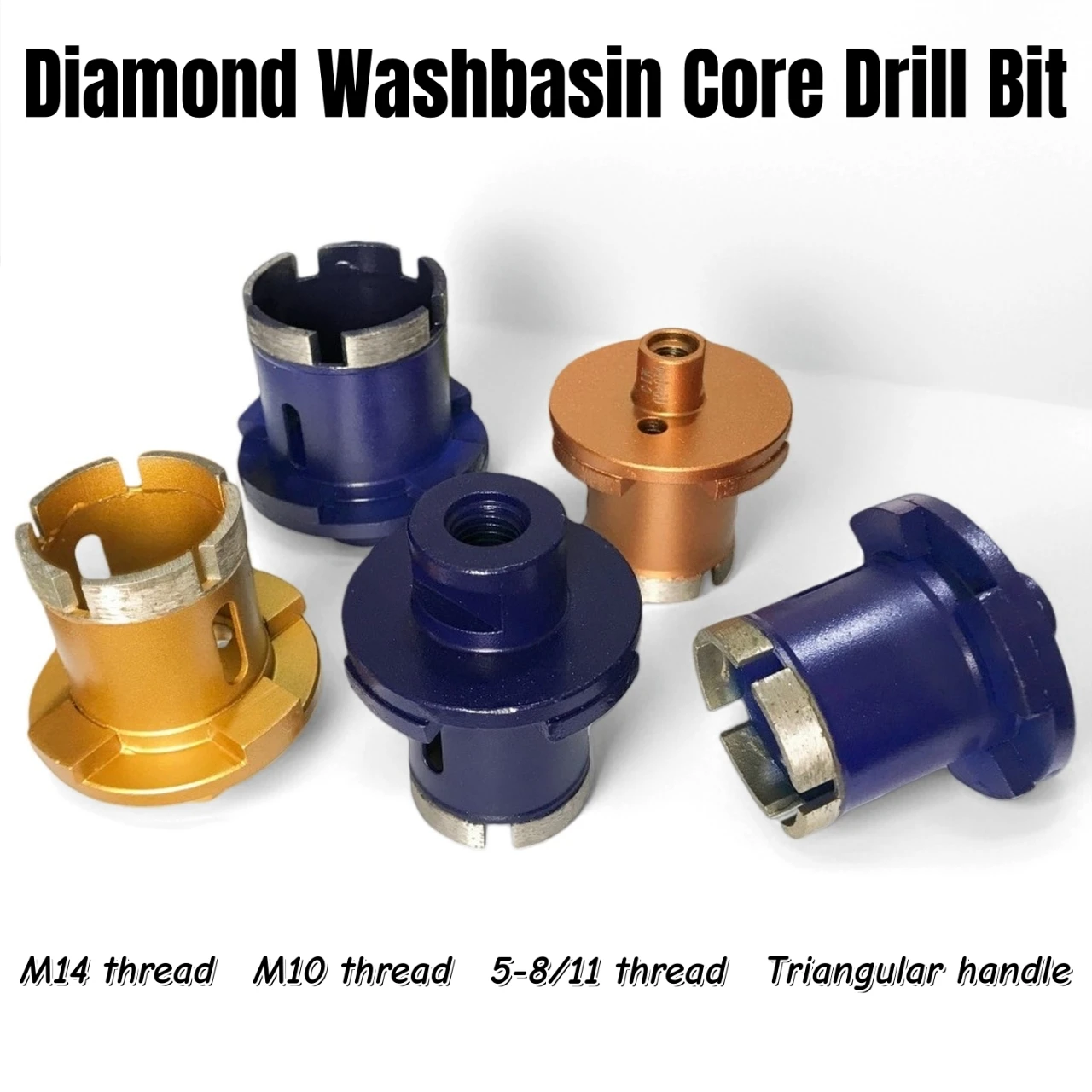 

Алмазная коронка-отвертка с резьбой 5/8-11/M14/M10 для сверления отверстий в мраморе, плитке, керамике, фарфоре, для дренажа раковин