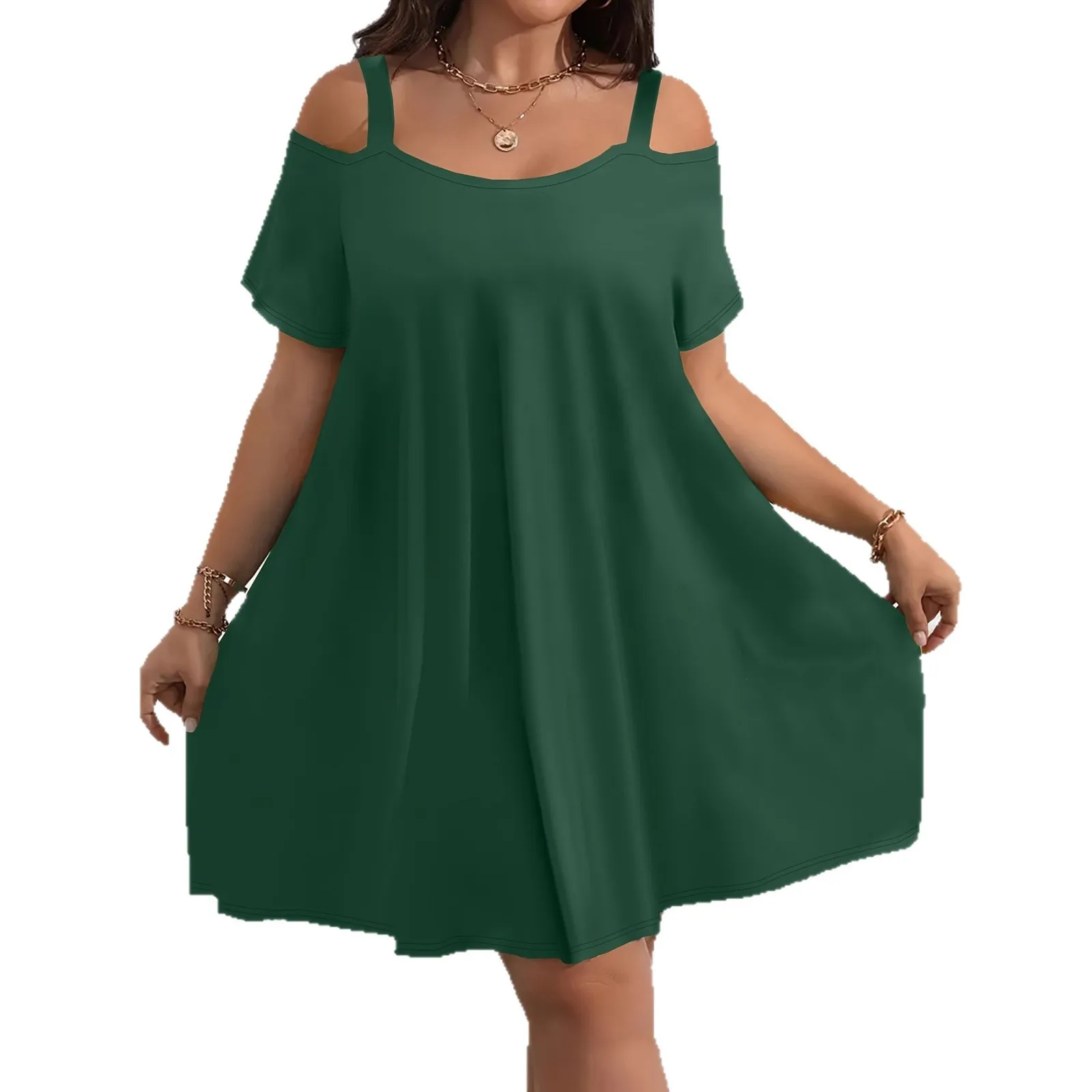 Summer Woman Dress Knit Midi Dresses Short Sleeve Dress Cold Shoulder Blue Black Casual Dress Purple Women' Line Mini