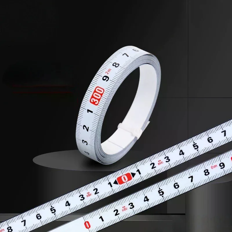 Self-adhesive Tape Measure Steel Tape Ruler Metric Scale 1M/2M Length For T-track Router Table Saw Household Measuring Tools
