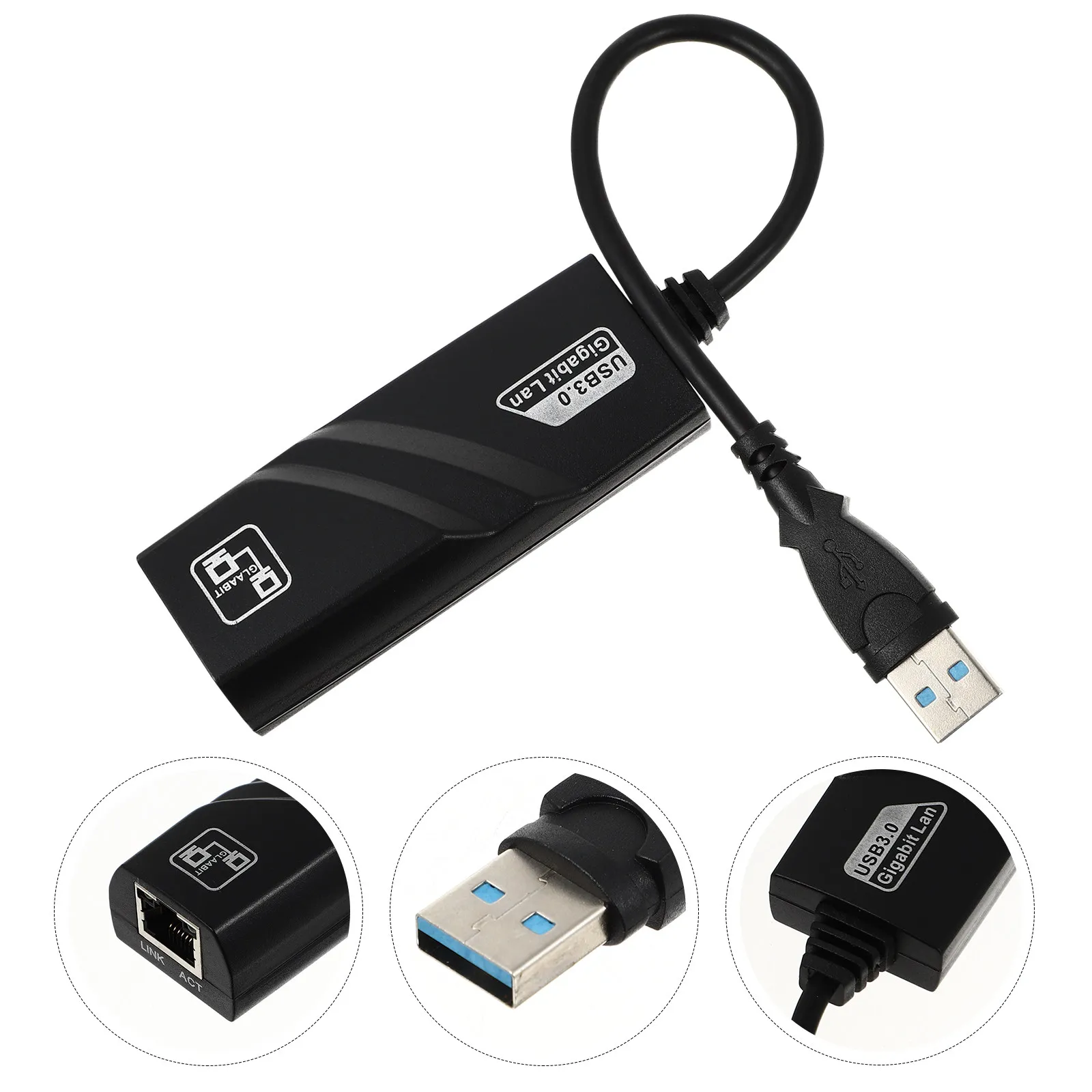 

Ethernet Adapter Compatible for TV 3 Stick Stop Buffering Black USB Adapter Plug Play Automatic Connection