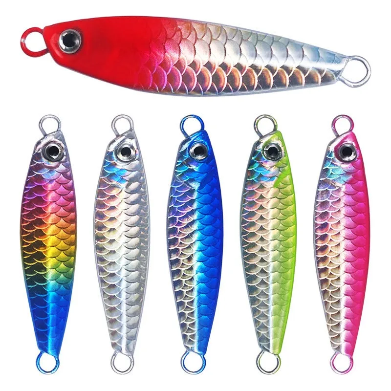 Metal Jig Fish Scale Pattern Fishing Lure Jigging Lure Shore Casting Saltwater Fishing Lure Bit Artificial Micro Bait - view 4