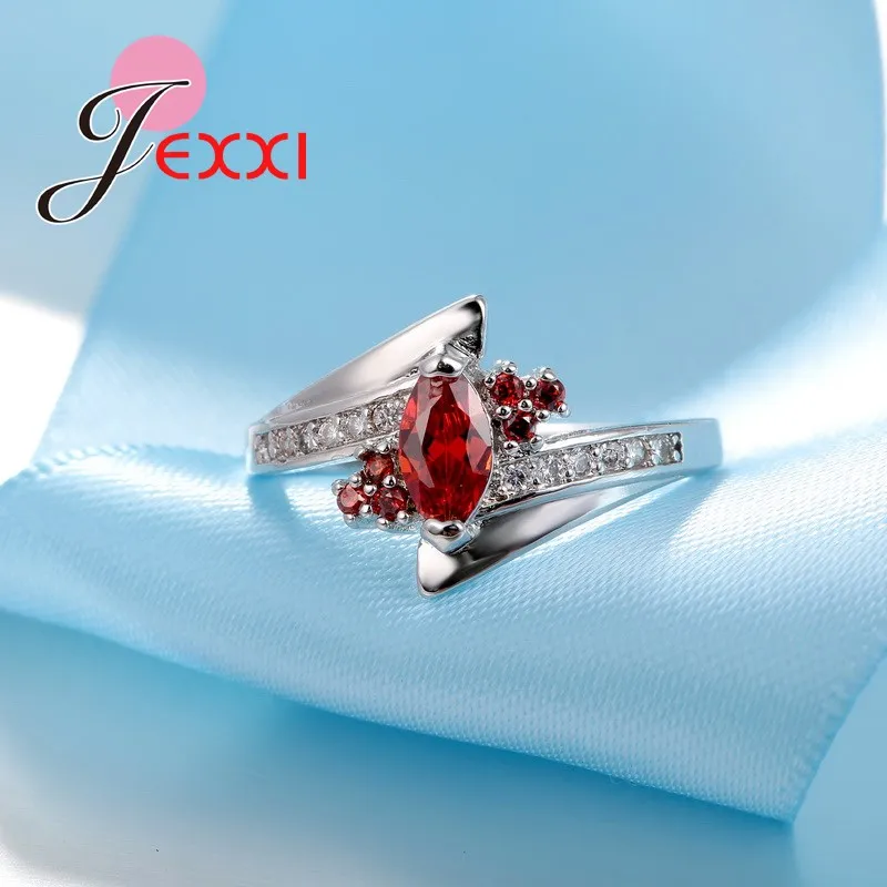 Fashion 925 Sterling Silver Finger ring For WomenShiny Color Cubic Zirconia Wonderful Gifts For Girls/Ladies Top Sale