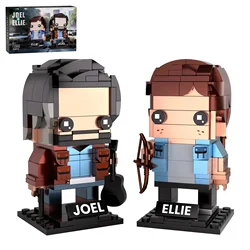 NEW last Survivored Joel and Ellie Brickheadz Building Block Set Ideas Movie Figures Model Toys Kids Gifts