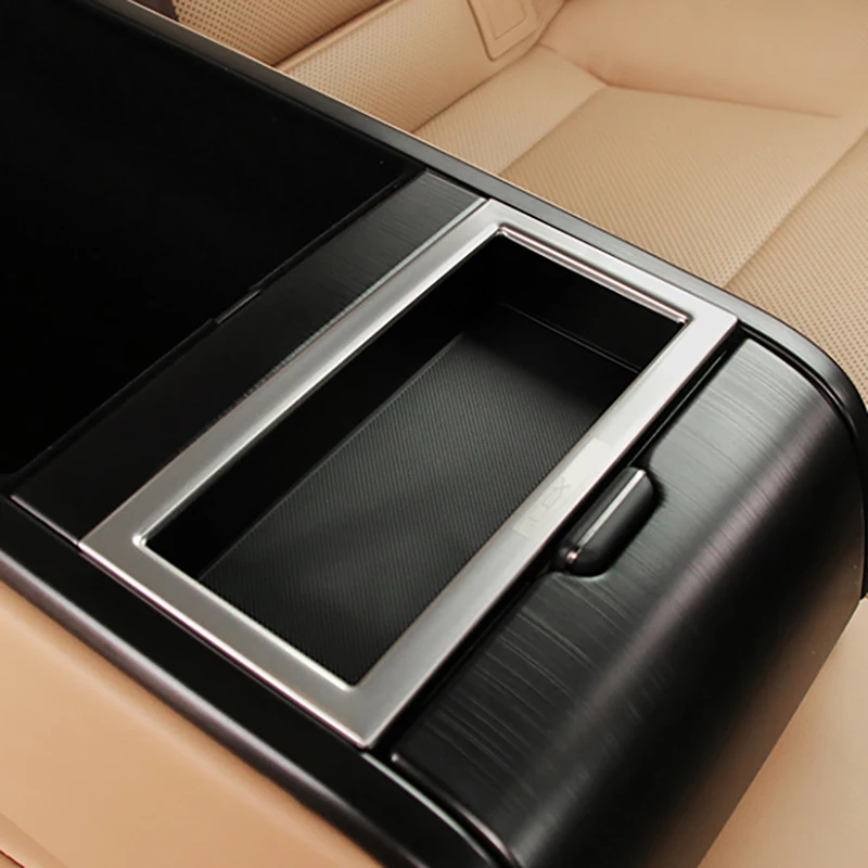 Car Rear Armrest Storage Box Panel Decoration Cover Interior Protection Sticker Accessories For Lexus ES 200 250 300h 2018-2024