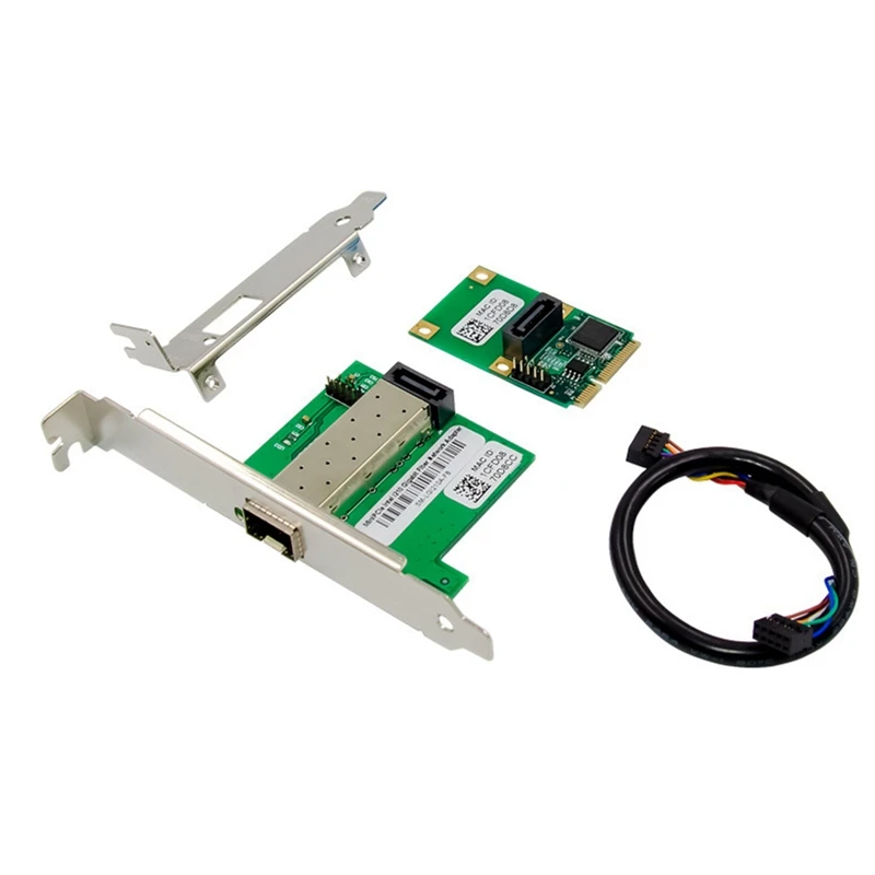 Imagem -04 - Mini Pci-e Adaptador Ethernet para I210 Porta Única Placa de Rede Sfp 1g 1000m Placa de Fibra Óptica para Computador