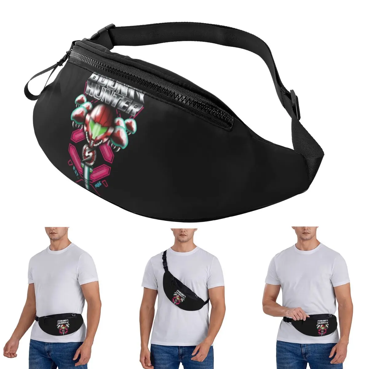 

Crossbody Waist Bag Hunter Samus Metroid Samus Aran Men Women Fanny Pack Travel Running Money Phone Pouch