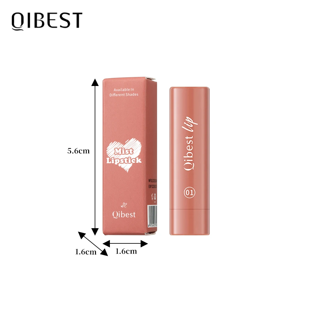 QIBEST Tapered Gradient Lip Liner Matte Nude Brown Lipstick Waterproof Non Sticky Contouring Tint Lipliner Crayon Lip Makeup