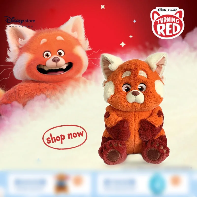 

Surprise Drop In Stock Disney Original 46cm Turning Red Panda Meimei Model Plush Doll New Year Christmas Gift Toys For Childen